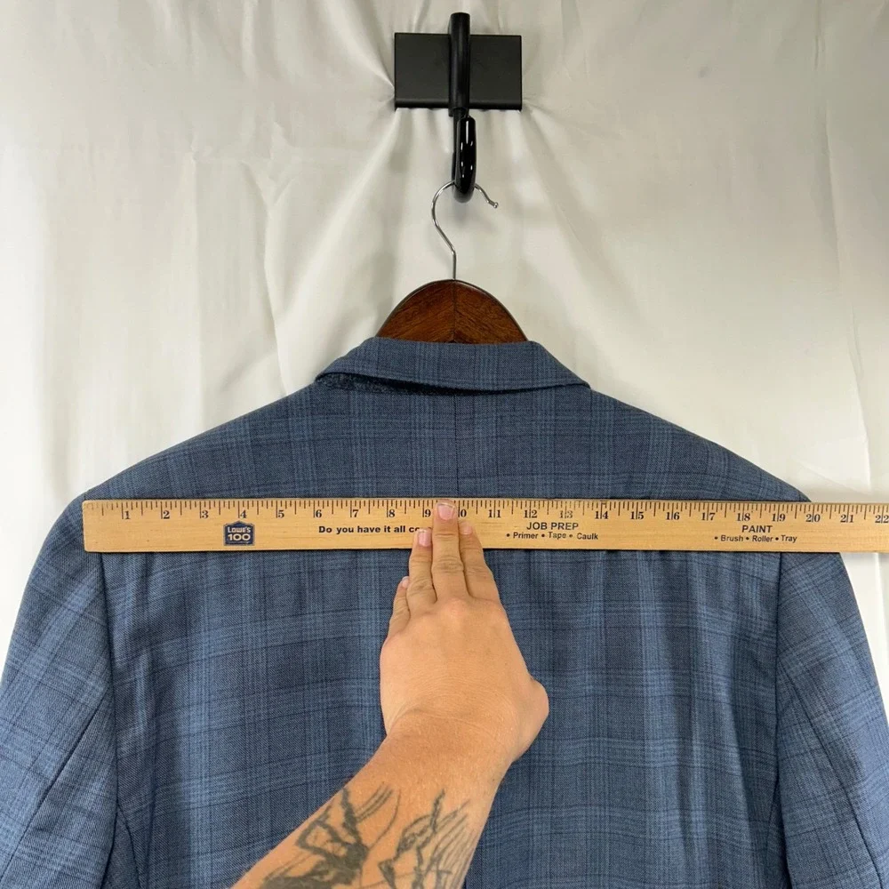 Cremieux Sport Coat Mens 46R Blue Glen Plaid Loro Piana Wool Blazer Canada